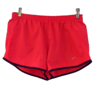 2/25 NIKE Brief Lined Athletic Shorts Orange with Black Trim Women's M